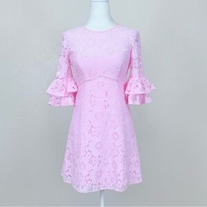 Amanda Uprichard Aveline Dress in Lotus Pink Lace Size XS MSRP $225